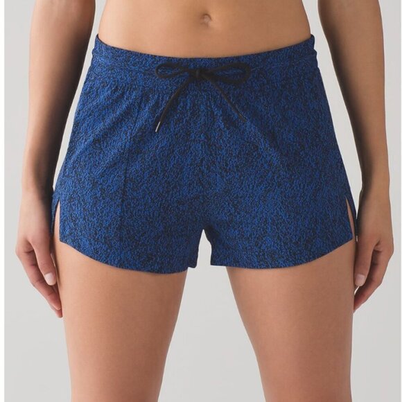 Lululemon Breakaway Short (3") Circuit Cerulean Blue Black / Black - Picture 7 of 7